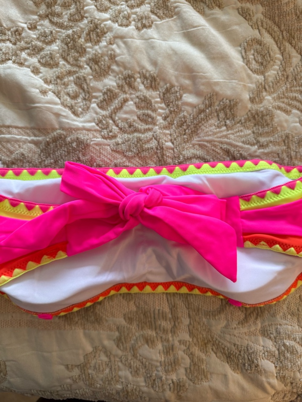 Brand New Popvil Neon Fichsia & Yellow Bikini Set - Picture 6 of 8